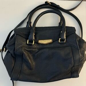 Marc Jacobs Vintage Black Leather Crossbody Bag with Handles